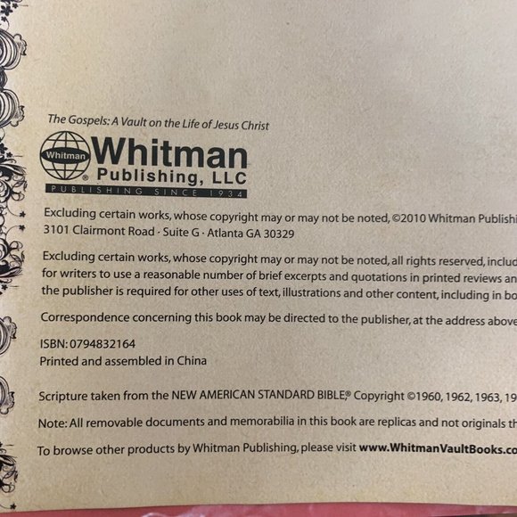 The Gospel A Vault on the Life of Jesus Christ Whitman Christian HC Slipcase ART - Picture 11 of 12